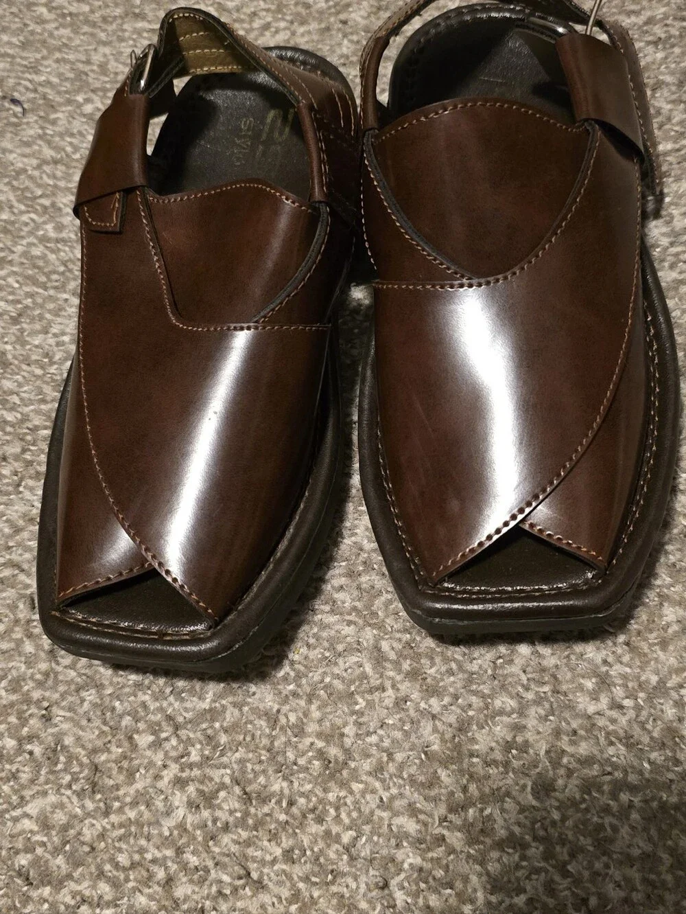 Peshawari Chapal In Brown Color For Kids Size 30, USA Size 13